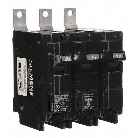 Siemens B330HH - Miniature Circuit Breaker, BL Series, 30 A, 3 Pole, 240 V AC, 65k A at 240 V AC