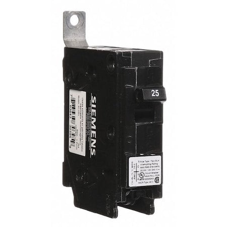 Siemens B125H - Miniature Circuit Breaker, BL Series, 25 A, 1 Pole, 120/240 V AC, 22k A at 120/240 V AC