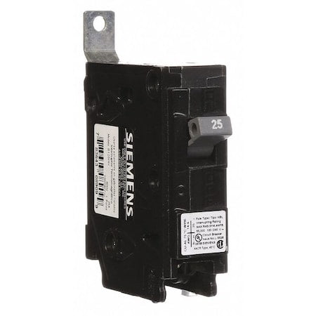 Siemens B125HH - Miniature Circuit Breaker, BL Series, 25 A, 1 Pole, 120/240 V AC, 65k A at 120 V AC