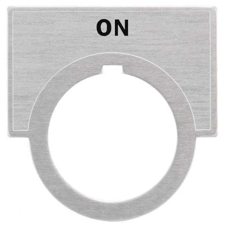 Siemens 52NL11 - Legnd Plate,On,Gray/Aluminum,Half Round
