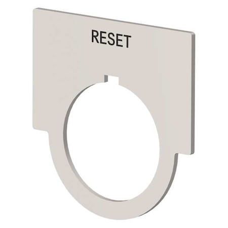 Siemens 52NL14 - Legnd Plate,Reset,Gray/Aluminum,Half Round