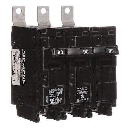 Siemens B390H - Miniature Circuit Breaker, BL Series, 90 A, 3 Pole, 240 V AC, 22k A at 240 V AC
