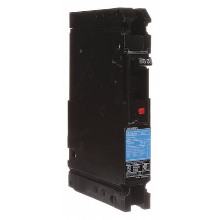 Siemens ED21B030 - Molded Case Circuit Breaker, ED2 Series, 30 A, 1 Pole, 120 V AC, 10k A at 120 V AC
