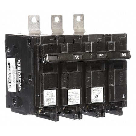 Siemens B35000S01 - Miniature Circuit Breaker, BL Series, 50 A, 3 Pole, 120/240 V AC, 10k A at 240 V AC