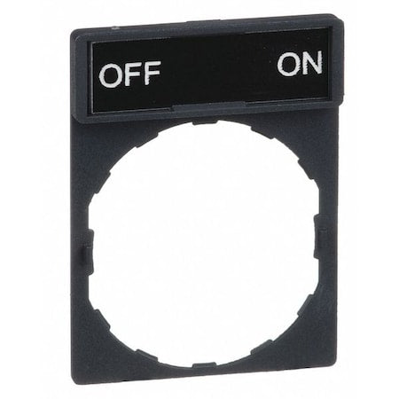Schneider Electric ZBY2367 - Legend Plate,Off-On,Wht/Gray,Rectangular