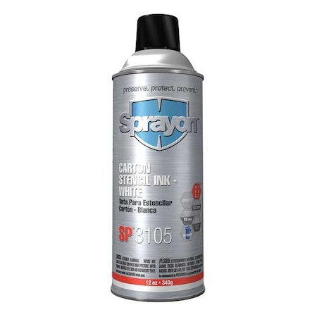 Sprayon SC3105000 - Stencil Ink,Wht,12oz,Aerosol Can
