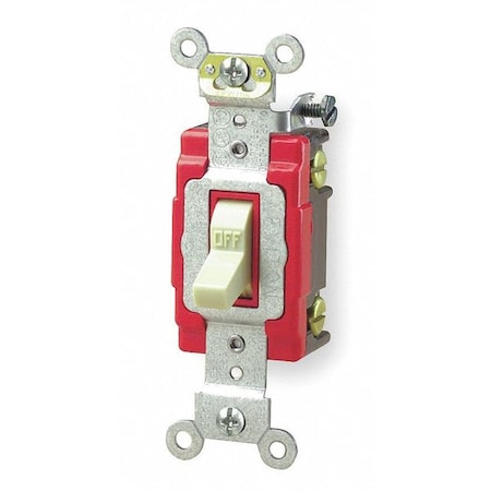 Leviton 1221-2I - Wall Swtch, 1-Pol, 120/277 V, 20 A, Ivry, Toggl