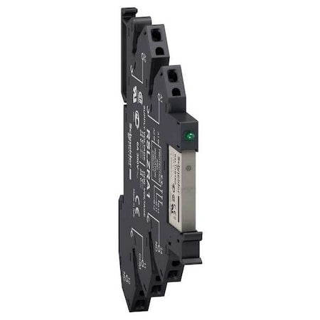 Schneider Electric RSL1PRBU - DIN Rail, Slim Plug-In Relay, Square, 6 A, 5 Pins, Spring Terminal
