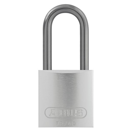 Abus 72HB/40-40 KAx12 Silver - Lockout Padlock, Keyed Alike, Aluminum, Silver, 1 1/2 in Shackle Height, 1 1/2 in Body Width, 12 PK