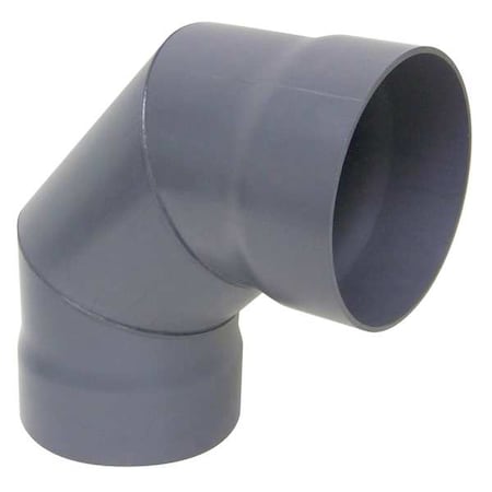Plastic Supply PVCEA06 - 90 Degree Elbow, 6 in Duct Dia, Type I PVC, 9-5/8" L