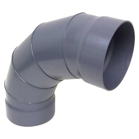 Plastic Supply PVCEC12 - 90 Degree Elbow, 12 in Duct Dia, Type I PVC, 21" L