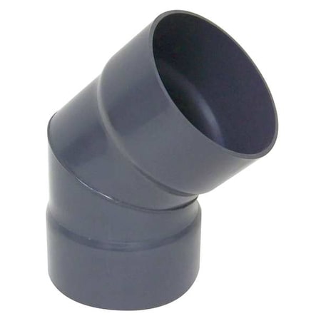 Plastic Supply PVCED10 - 45 Degree Elbow, 10 in Duct Dia, Type I PVC, 17" L