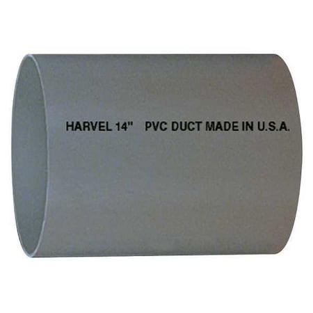 Harvel HGUC0601PG1000 - Round Rigid Duct, 6 in Duct Dia, 6 5/8 in W, 10 ft. L, 6 5/8 in H