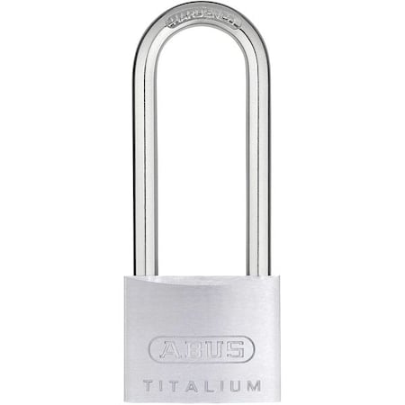 Abus 64TI/40HB-63 KA - Lockout Padlock, Keyed Alike, Aluminum, Silver, 2 1/2 in Shackle Height, 1 9/16 in Body Width