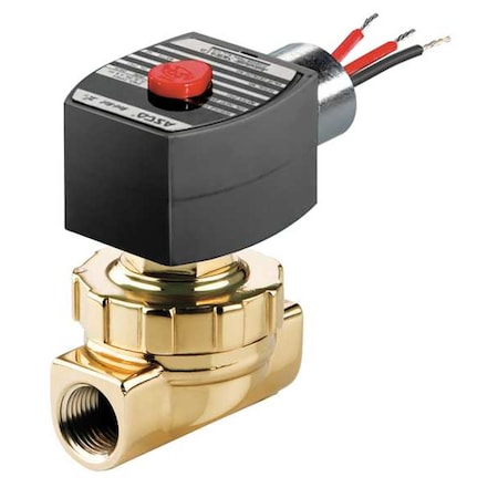 Asco EF8220G406120/60 - Solenoid Valve, 2-Way, 2-Position, Normally Closed, 1/2 in Pipe Size, 120 V AC, Diaphragm, Piston
