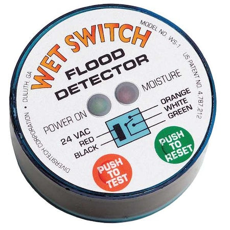 Diversitech WS-1 - Condensation Flood Detector Switch, SPDT, 24 C AC, 5 ft Cord L