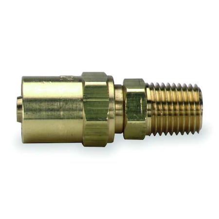 Speedaire 6X423 - Hydraulic Hose Fitting,Brass,1/4",(M)NPT