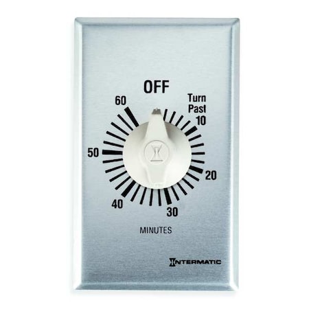 Intermatic FF360M - Timer,Spring Wound,60 Min,SPDT,Silver