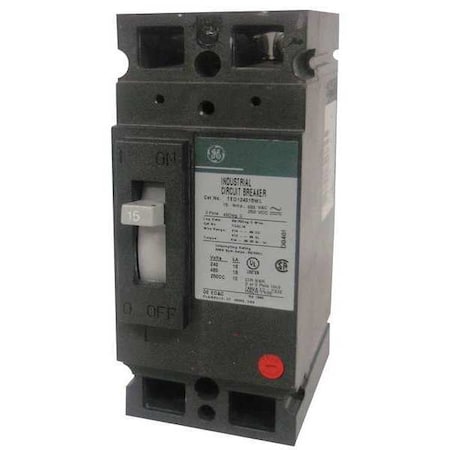 Ge TED124050WL - Molded Case Circuit Breaker, TED Series, 50 A, 2 Pole, 480 V AC, 18k A at 480 V AC