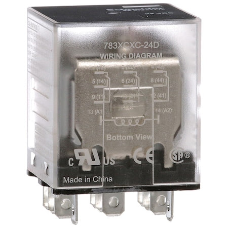 Schneider Electric 783XCXC-24D - Socket, General Purpose Relay, Square, 15 A, 11 Pins, Faston Connector
