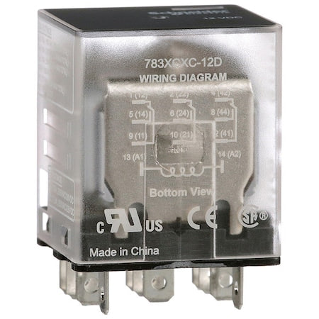 Schneider Electric 783XCXC-12D - Socket, General Purpose Relay, Square, 15 A, 11 Pins, Faston Connector