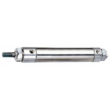Speedaire 6CZX1 - Air Cylinder, 5/16 in Bore, 3 in Stroke, Round Body Double Acting, Stainless Steel .