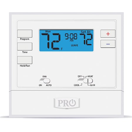 Pro1 Iaq T625-2 - Low Voltage Thermostat, 7 or 5-1-1 Programs, 2 Heat Pump or 1 Conventional H, 1 C, 24 VAC