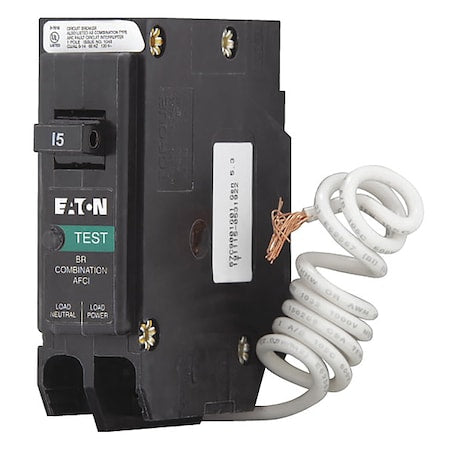 Eaton BRN115AF - Circuit Breaker, BR Series, 15 A, 1 Pole, 120 V AC, 10k A