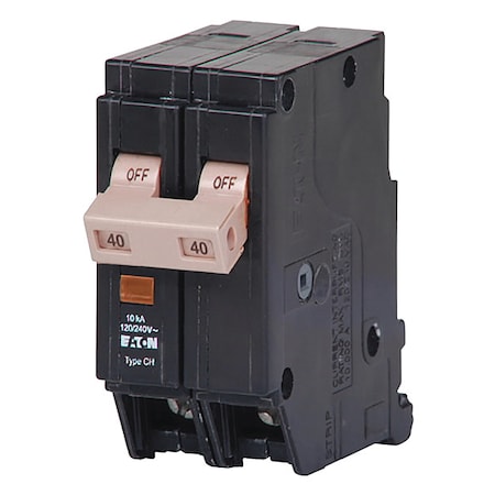Eaton CHF240 - Circuit Breaker, CH Series, 40 A, 2 Pole, 120/240 V AC, 10k A