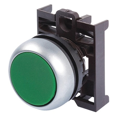 Eaton M22-DR-G - Flush Push Button,Green,Non-Illum,22mm