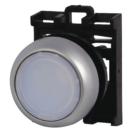 Eaton M22-DL-W - Ill Mtn Pb Sil-bzl Flsh Blu, 22.5 mm, White