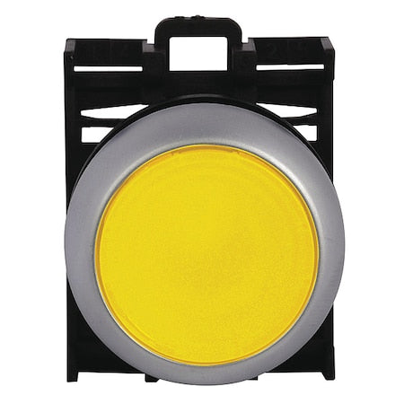 Eaton M22-DR-Y - Flush Push Button,Yellow,Non-Illum,22mm