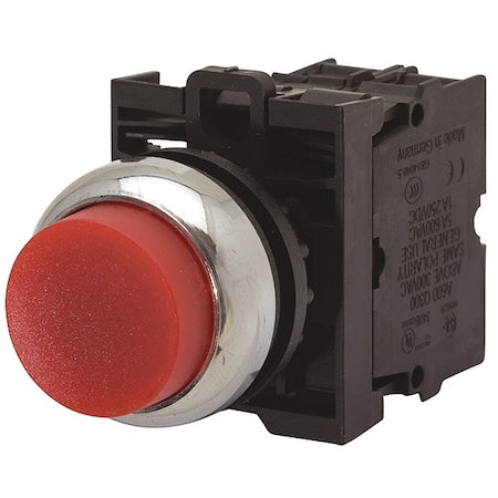 Eaton M22-DLH-R-K11-230R - Illuminated Push Button, 22.5 mm, 1 NO/1 NC, Red