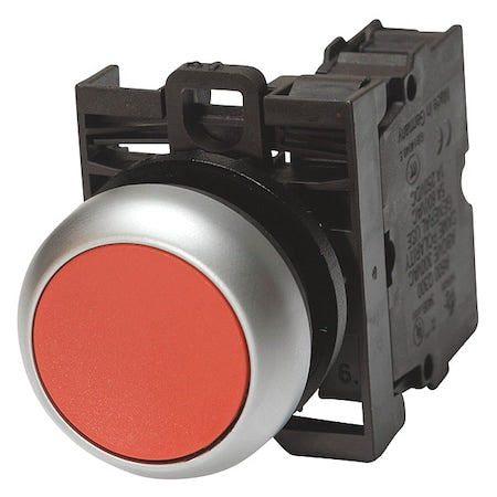 Eaton M22-DL-R-K02-R - Illuminated Push Button, 22.5 mm, 2 NC, Red