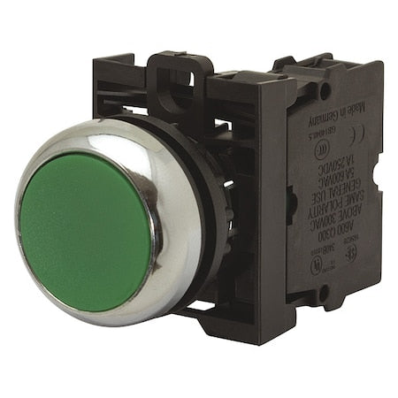 Eaton M22-DRL-G-K10-G - Illum Push Button,Full Voltage,Green,1 NO