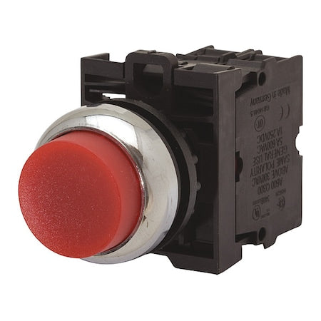 Eaton M22-DLH-R - Ill Mom Pb Sil-bzl Flsh Red, 22.5 mm, Red