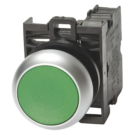 Eaton M22-D-G-K01 - Flush Push Button Operator,Non-Illum,Green