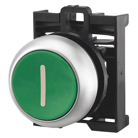 Eaton M22-D-G-X1 - Non-ill Mom Pb Sil-bzl Flat Green, 22.5 mm, Green