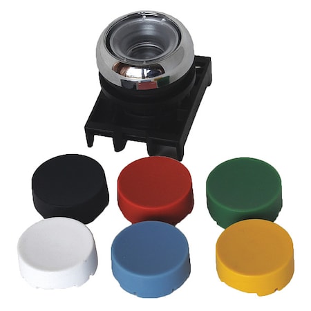 Eaton M22-DR-X-SWRGYB - Flush Push Button,Blk,Grn,Rd,Wht,Ylw,22mm