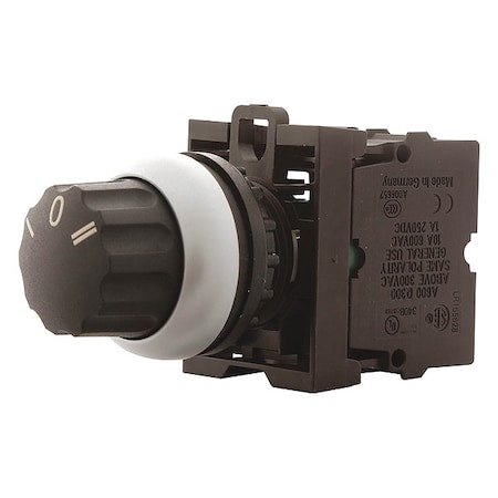 Eaton M22-W - Short Handle Selector Switch,Blk,2 Pos,22mm