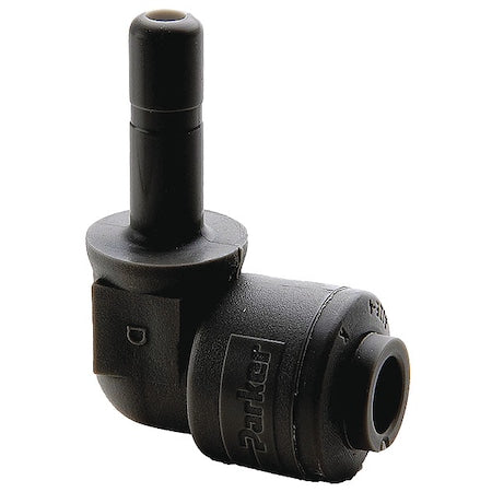 Trueseal FB6TEU6-HBLK - Push-Fit Elbow Fitting, 3/8 in Tube Size, PVDF, Black