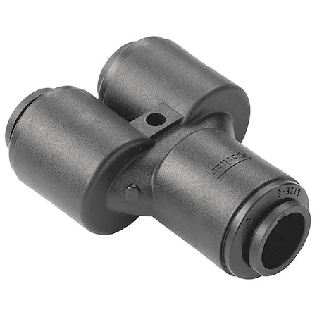 Trueseal FB8WY6-HBLK - Push-Fit Wye Fitting, 1/2 in Tube Size, PVDF, Black