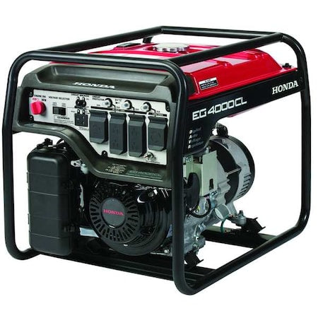 Honda EG4000CLK1AN3 - Portable Generator, Gasoline, 3,500 W Rated, 4,000 W Surge, Recoil Start, 120/240 V AC