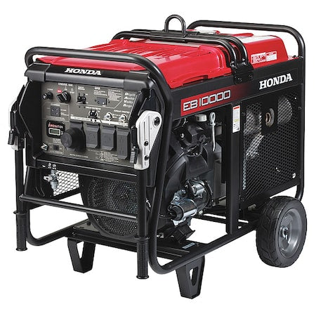Honda EB10000AN2 - Portable Generator, Gasoline, 9,000 W Rated, 10,000 W Surge, Electric Start, 120/240 V AC