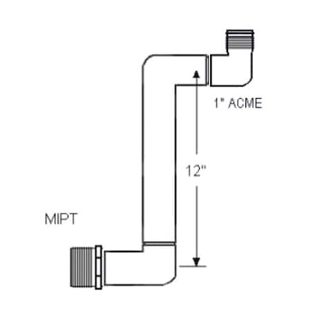 Westlake Pipe & Fittings G130212 - Swing Joint, 1 in, Schedule 40, White