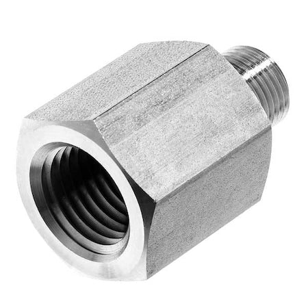 N/A ZUSA-PF-7863 - Reducing Adapter, 304 Stainless Steel, 3/8 in Female NPT x 1/8 in Male NPT, 1-1/4 in Length