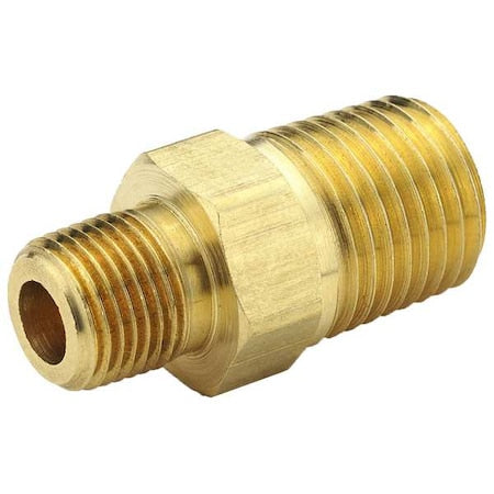 Parker 216P-6-4 - Hex Reducing Nipple Brass Hex Nipple Reducer, 3/8 in Male NPT X 1/4 in Male NPT