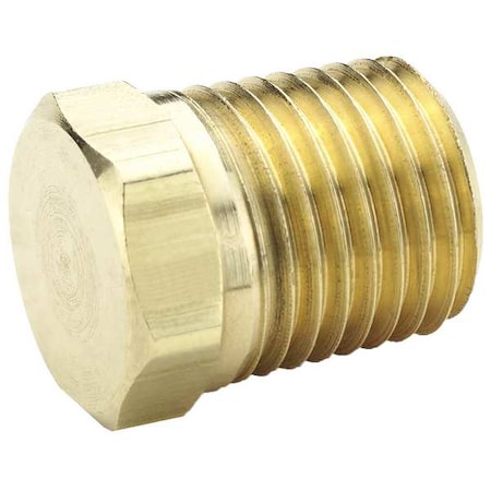 Parker 218P-4 - Hex Head Plug Brass Hex Head Plug, 1/4 in Male NPT X 1/4 in Male NPT