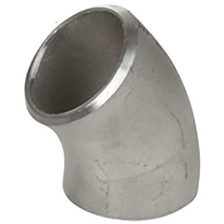 4381017480 - 45° Long Radius Elbow, 304 Stainless Steel, Butt Weld, 3.5 x 5 in