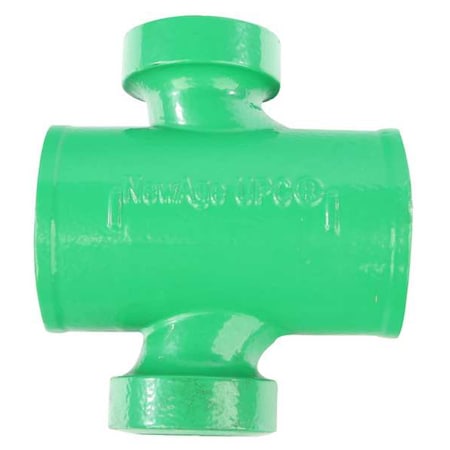 ZFB222016 - Sanitary Cross Sanitary Tap Cross, 1-1/2" x 2" Pipe, Female Socket, Cast Iron, 0 psi